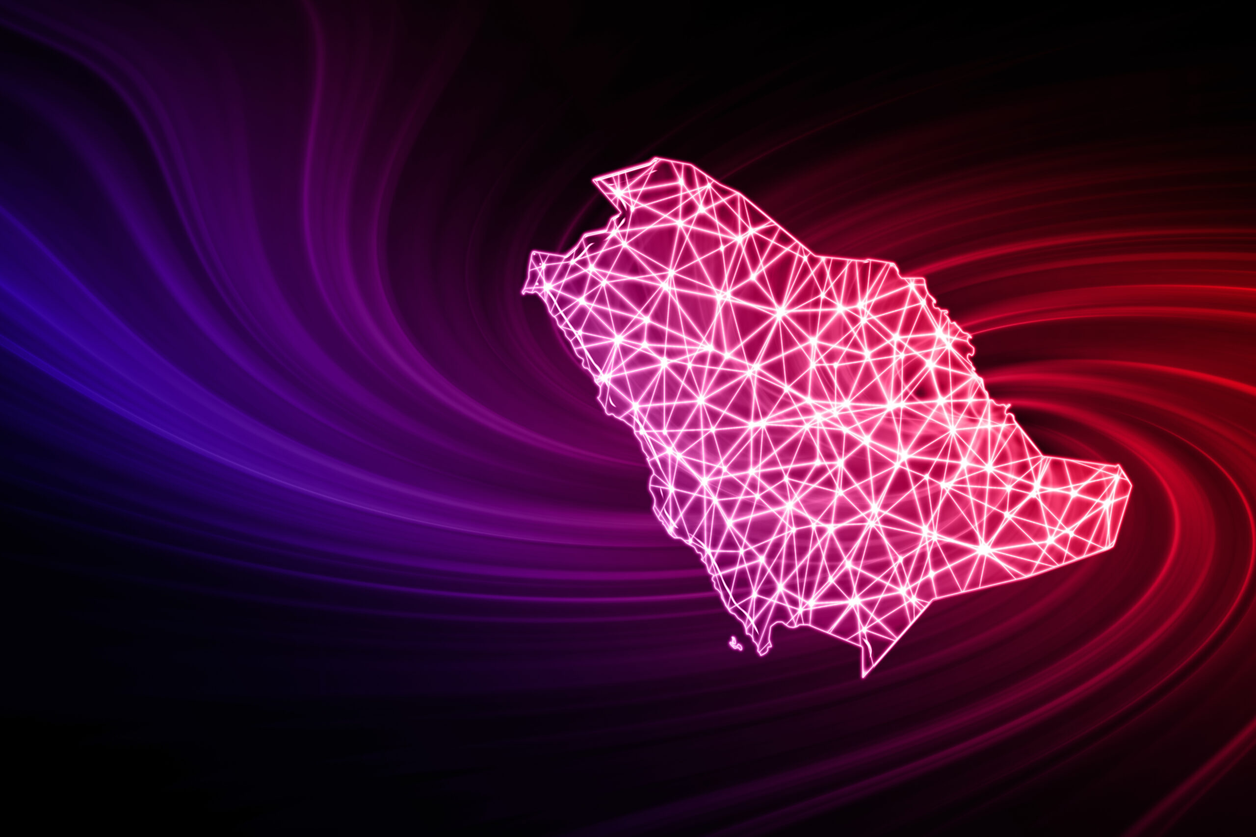 Map of Rwanda, Polygonal mesh line map, modern map